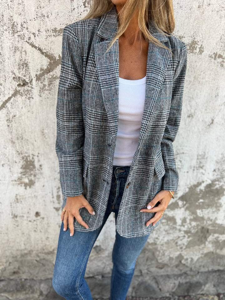 Sofia™ | Blazer Vintage Pied de Poule