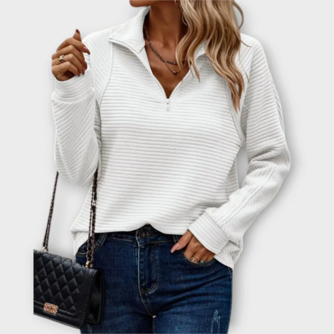 Olivia | Pullover con Mezzo Zip