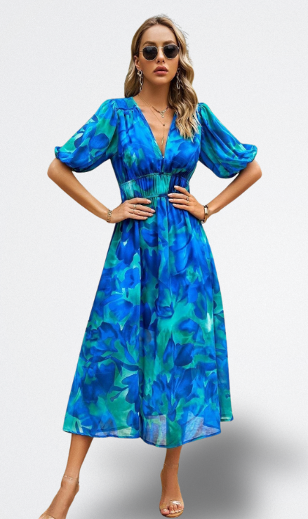 Capri | Vestito Midi Astratto