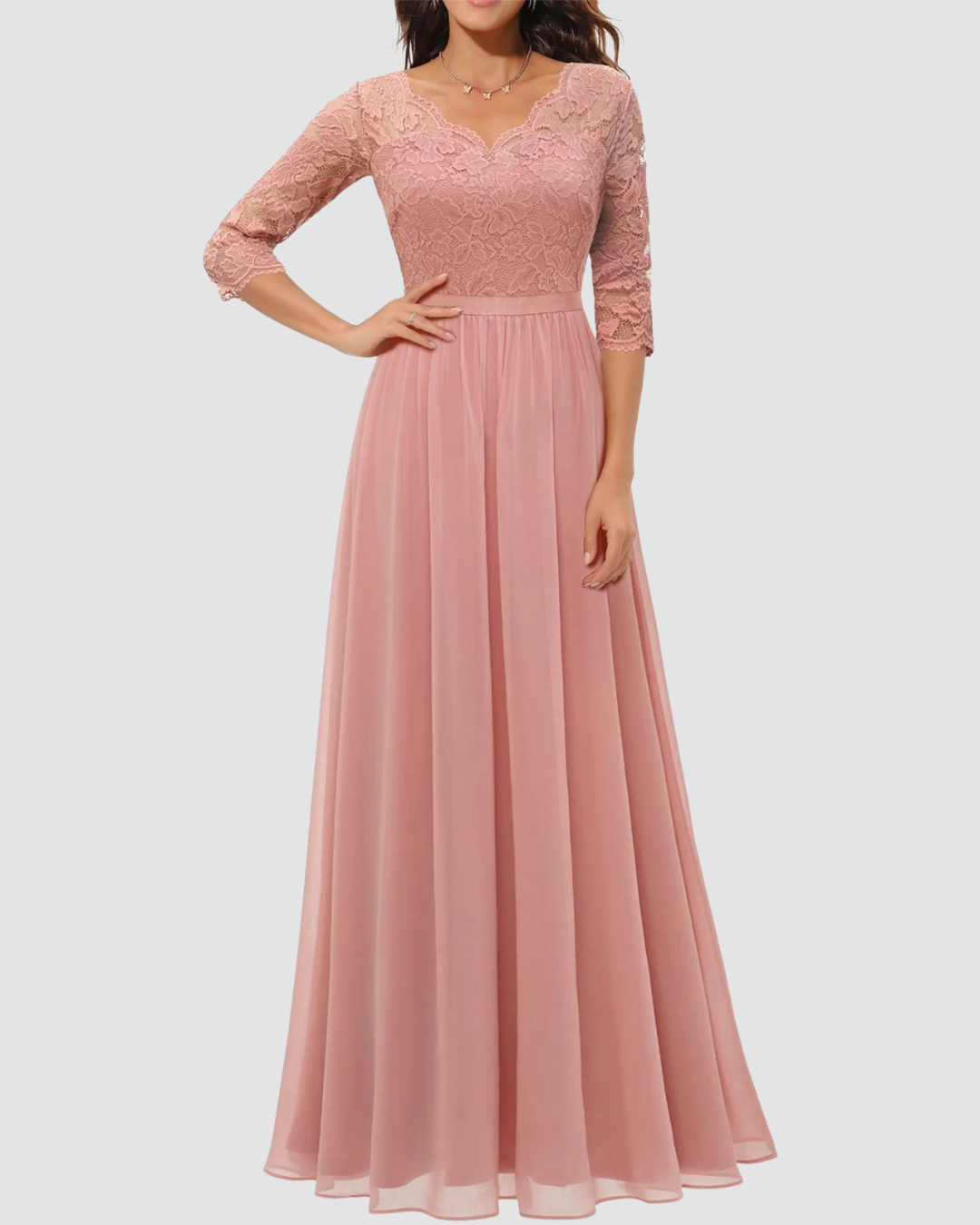 Elena | Abito Lungo in Pizzo