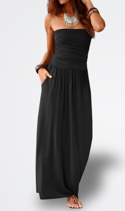 Mara Vestito Midi Senza Spalline