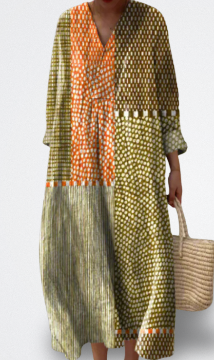 Rya Vestito Midi Elegante con Pieghe