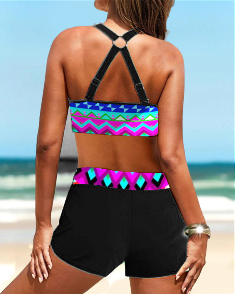 Victoria™ | High-Waisted Bikinis with Trendy Geometric Patterns