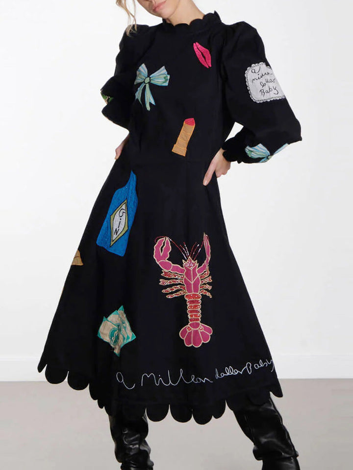 Sofia™ | Abito Midi Crustacea Scallop Dress