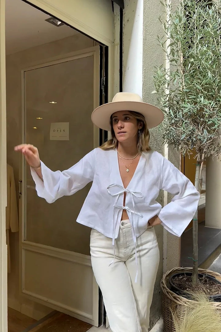 Sofia™ | Elegante e semplice blusa in pizzo