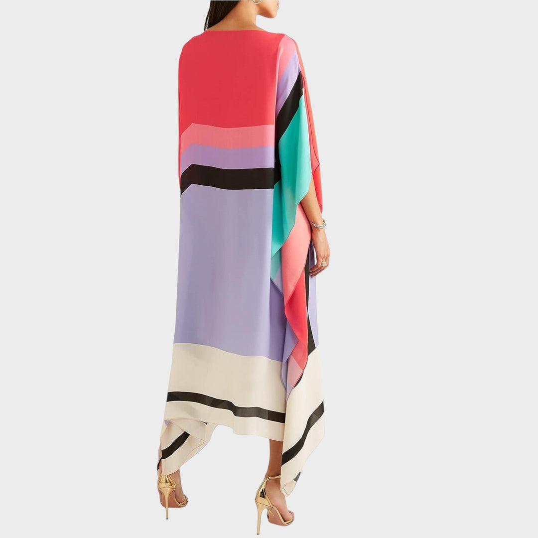 Iria | Caftão Elegante com Estampa Geométrica