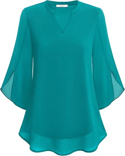Sofia™ | Marguerite™ Blusa Fluida con Effetto Sovrapposto