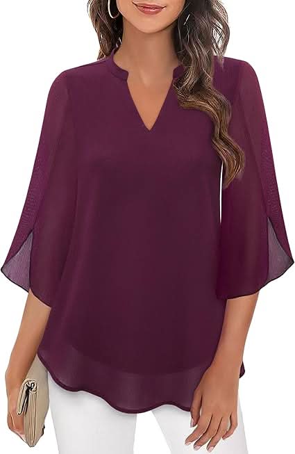 Sofia™ | Marguerite™ Blusa Fluida con Effetto Sovrapposto