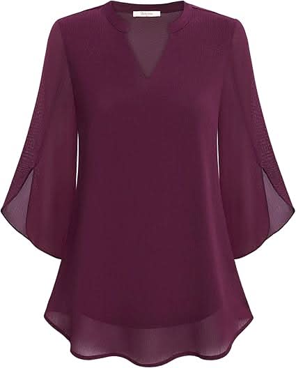 Sofia™ | Marguerite™ Blusa Fluida con Effetto Sovrapposto