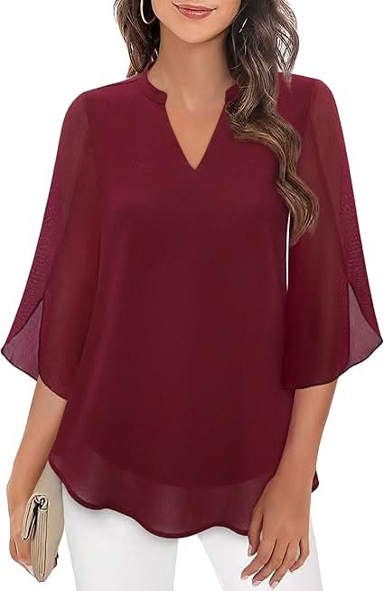 Sofia™ | Marguerite™ Blusa Fluida con Effetto Sovrapposto