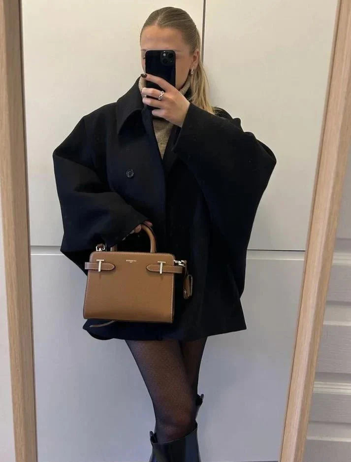 Sofia™ | Cappotto Chic in Lana a Mezzalunghezza ELVORU