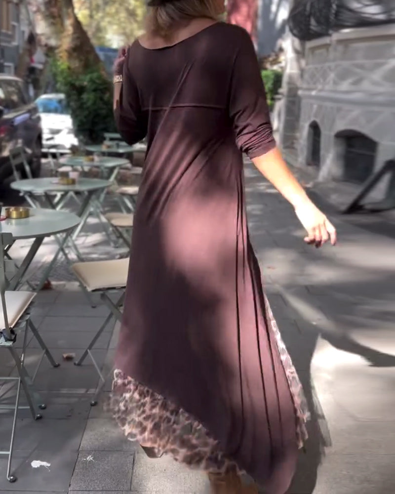 RAFFAELLA | Abito Asimmetrico a Maniche Lunghe con Gonna Effetto Tulle per un Look Chic e Unico