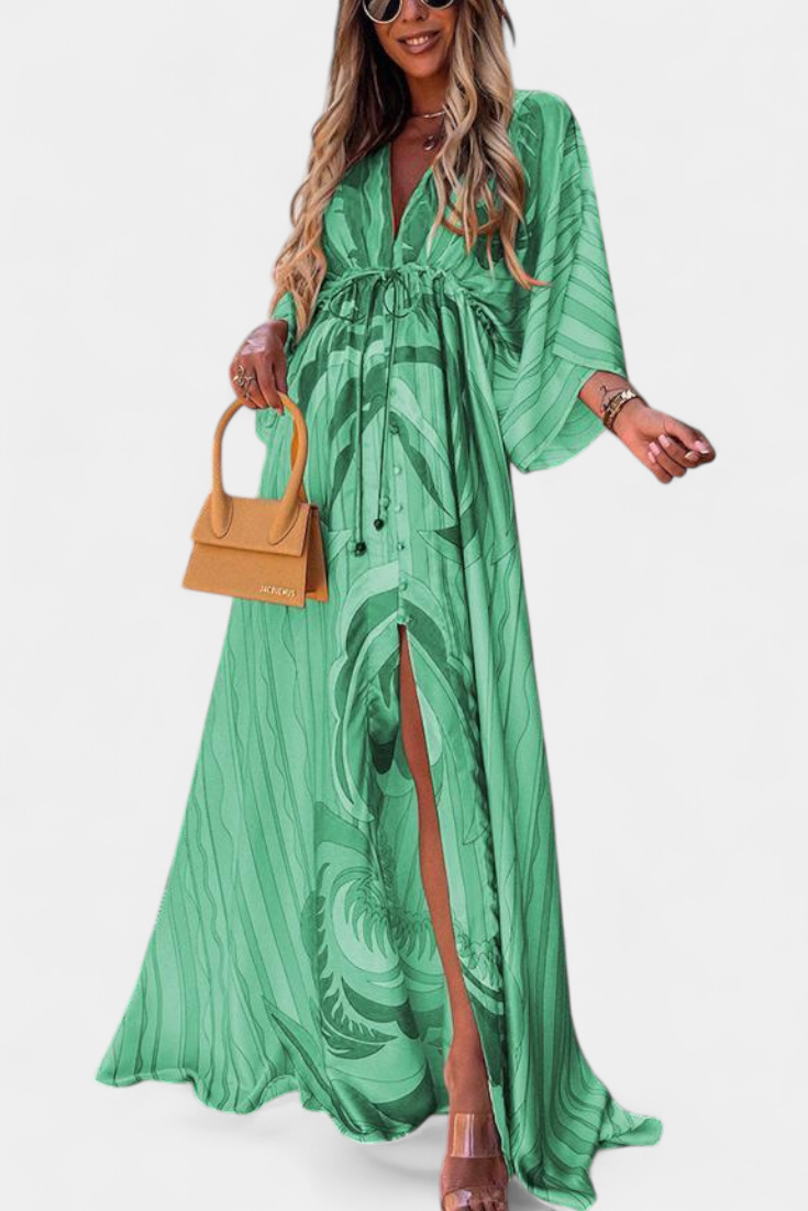 Joelle Vestito Morbido Arcobaleno con Manica a Pipistrello