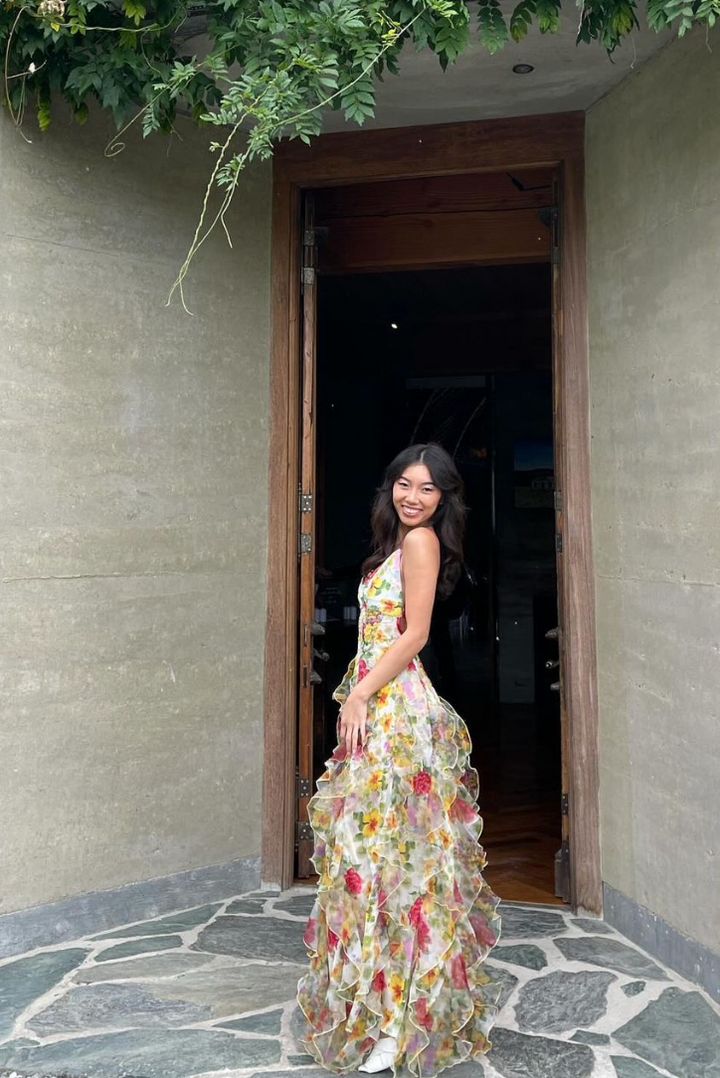 Saskia | Abito Maxi con Volant