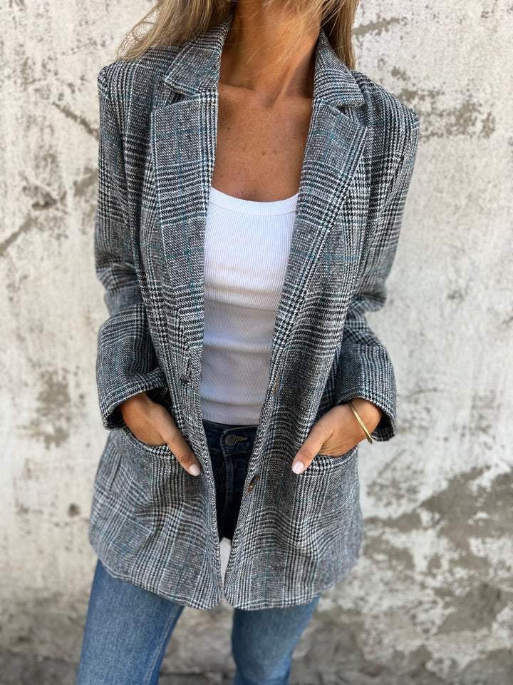 Sofia™ | Blazer Vintage Pied de Poule