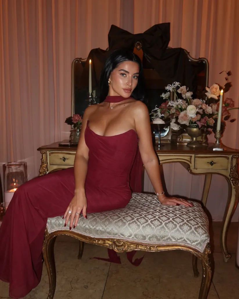 Aniyah | Abito Maxi Bodycon Senza Spalline