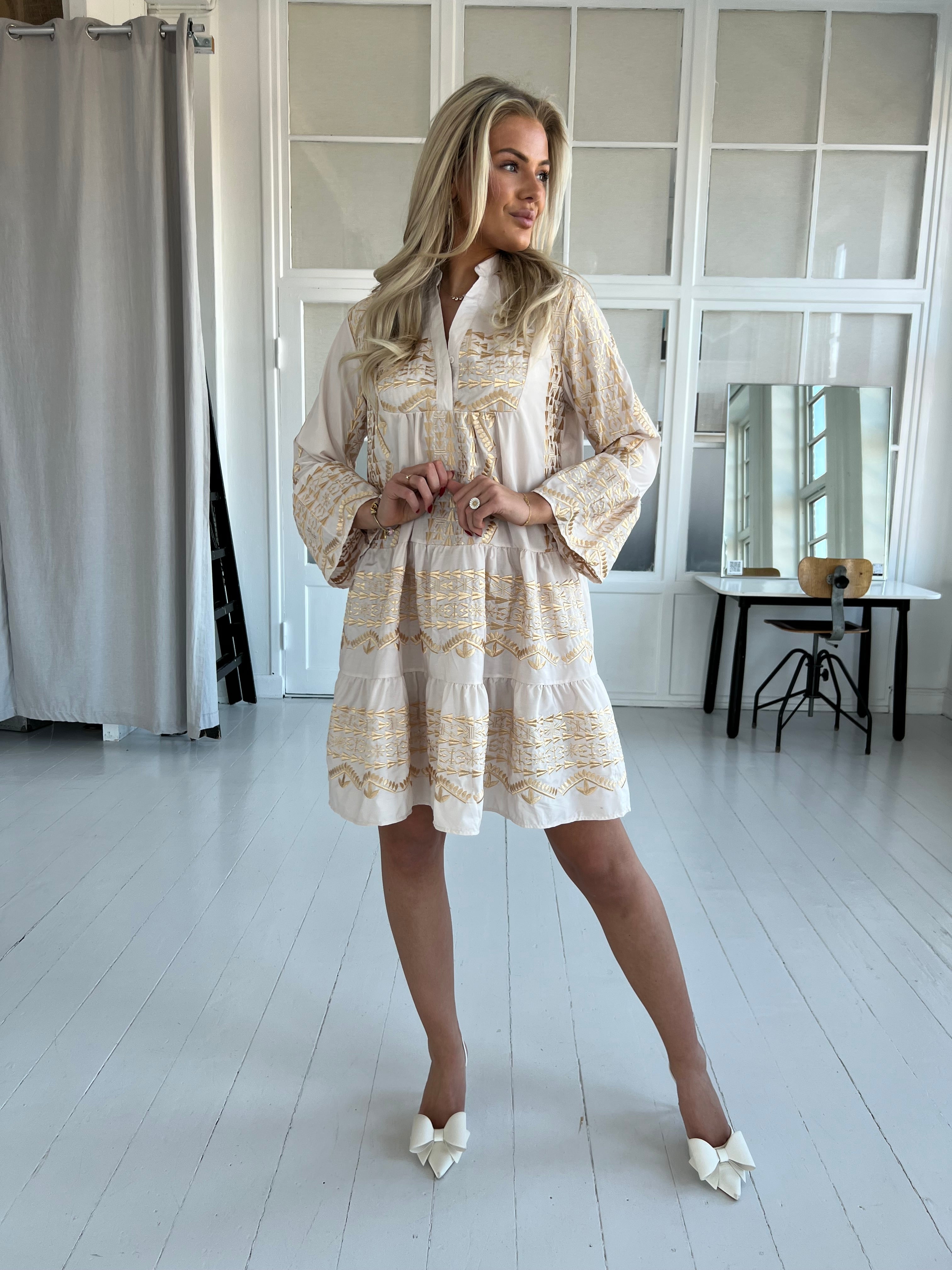 Victoria™ | Flame Beige Bohemian Tunic