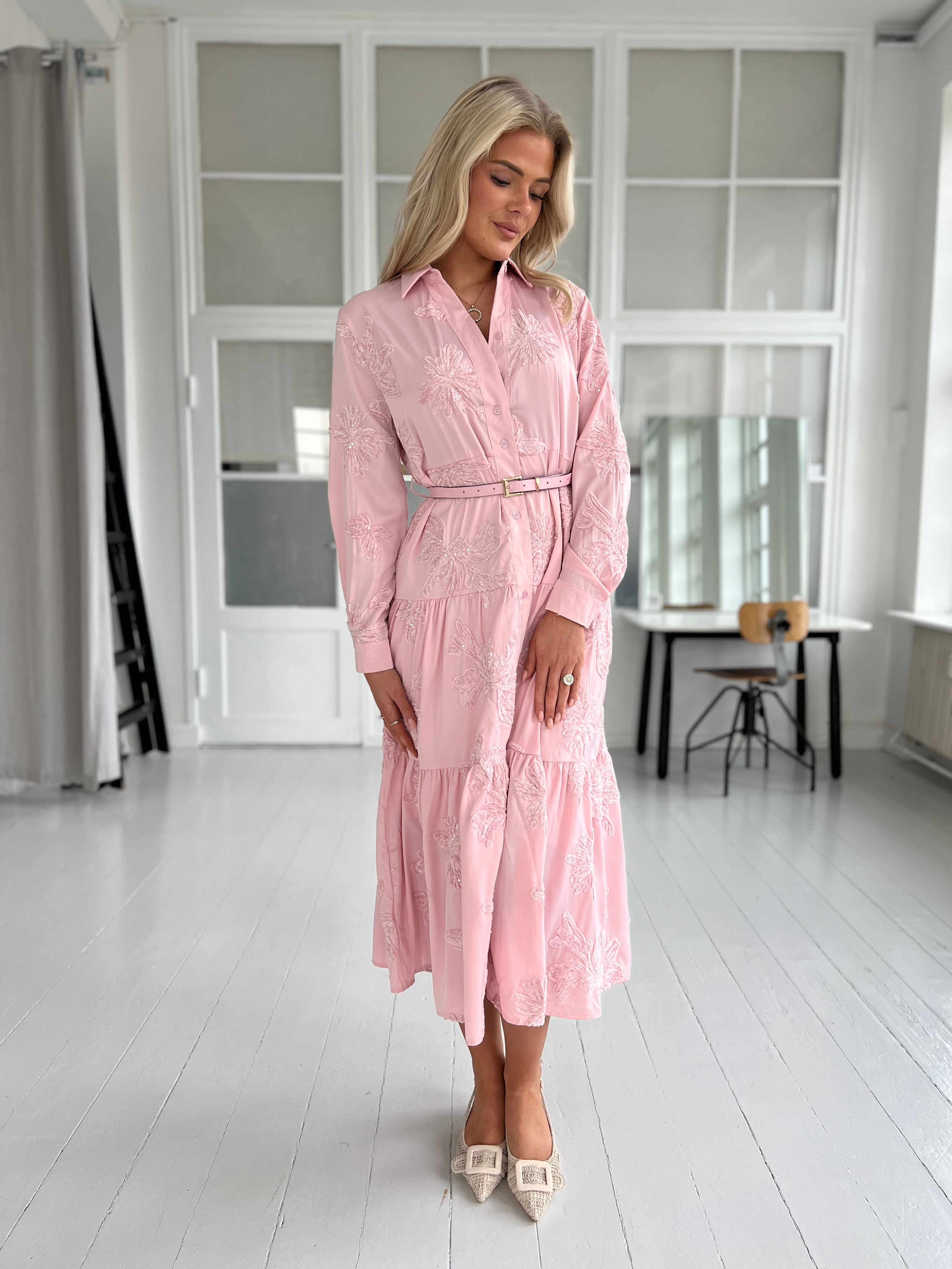 Victoria™ | Flam Pink Shirt Dress