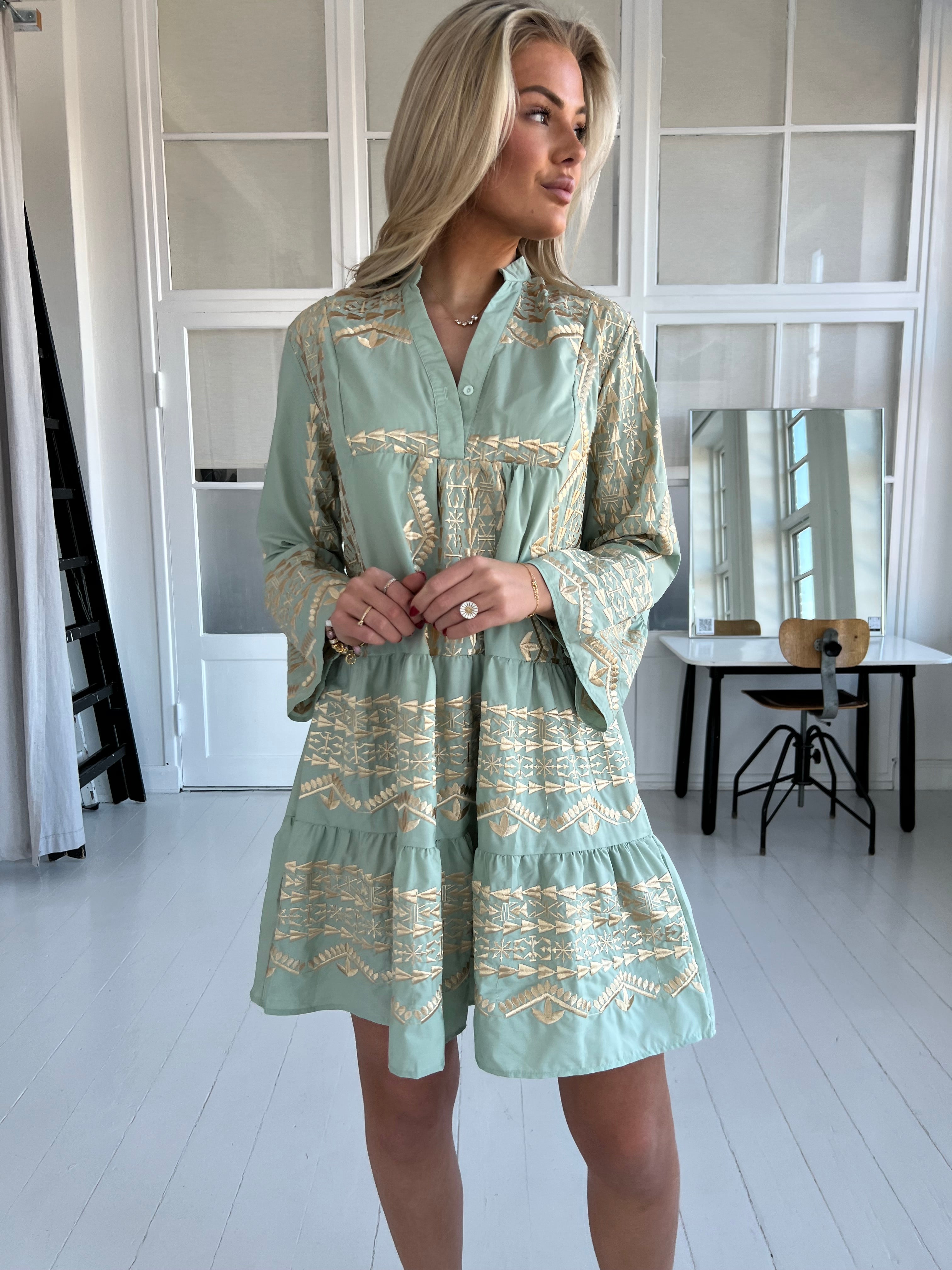 Victoria™ | Flam Green Bohemian Tunic