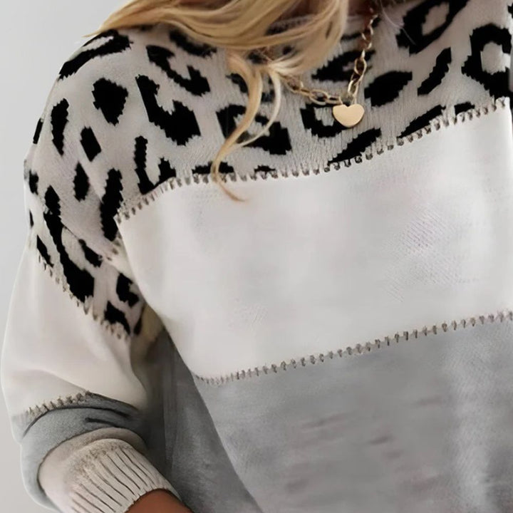 Carlotta | Maglione casual con motivo leopardato