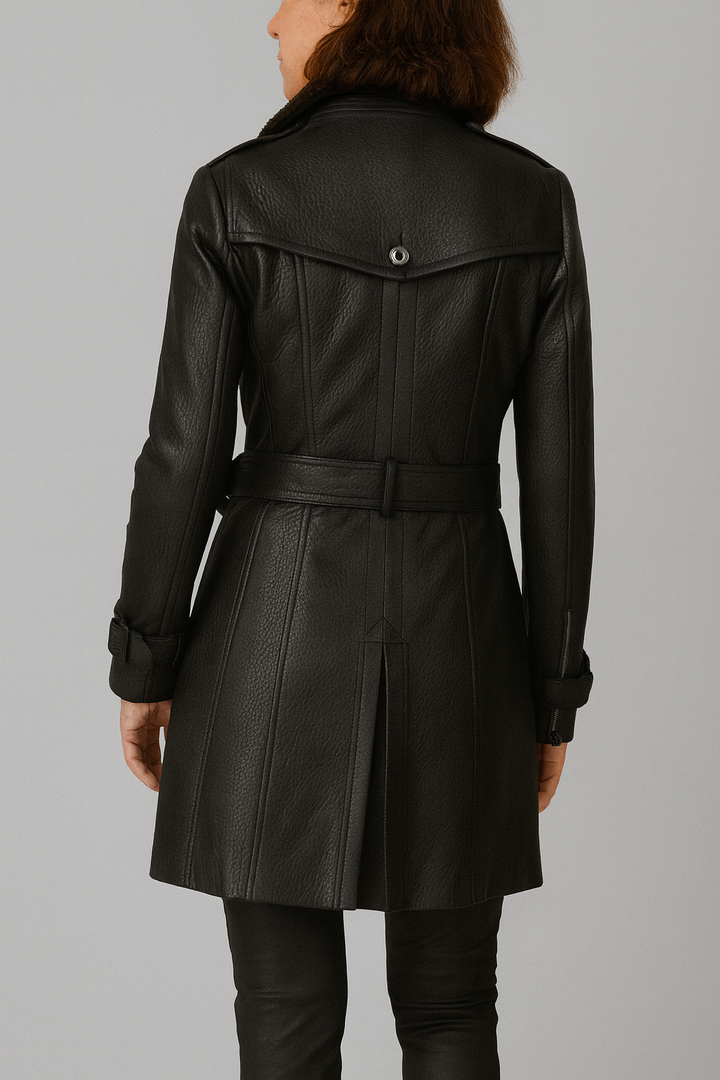 Emma - Cappotto in Pelle a Tre Quarti