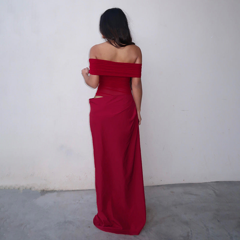 Maisy | Abito Maxi in Rete con Spalle Scoperte