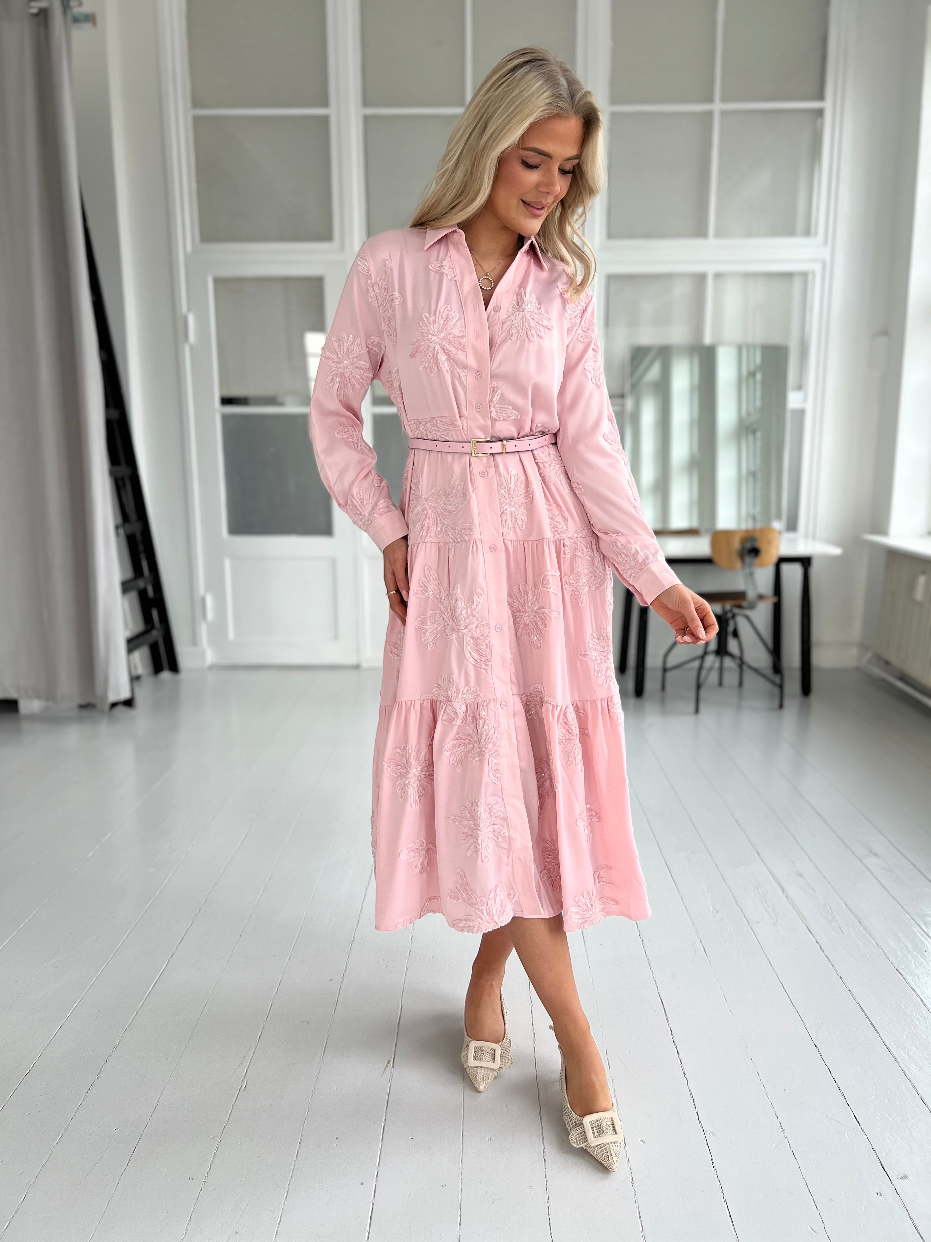 Victoria™ | Flam Pink Shirt Dress