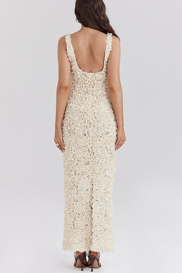 Lyra | Abito Maxi Senza Schienale a Fiori