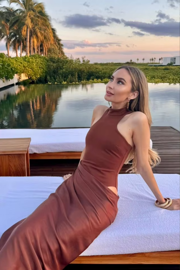 Faye | Abito Maxi Asimmetrico