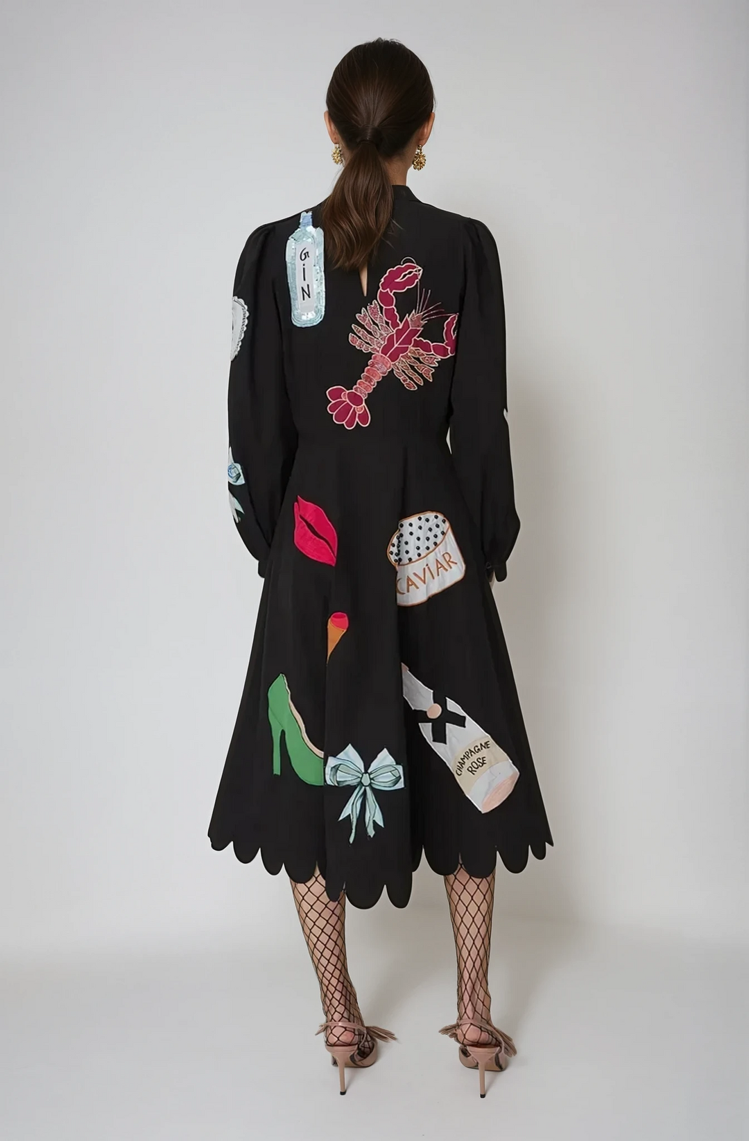 Sofia™ | Abito Midi Crustacea Scallop Dress