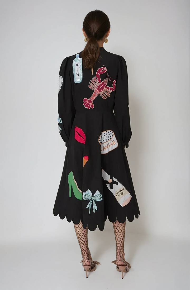 Sofia™ | Midi Scallop Crustacea Dress