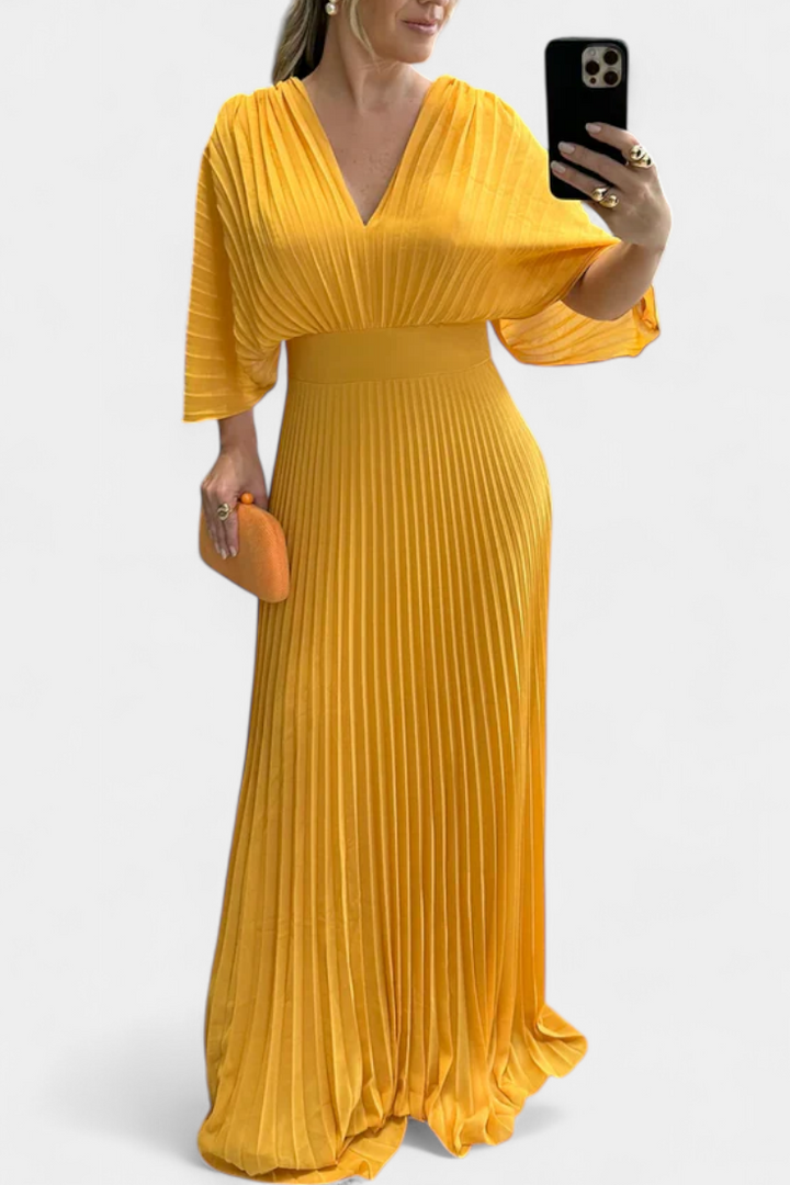 Odele Vestito Plissettato Fluido e Favorevole