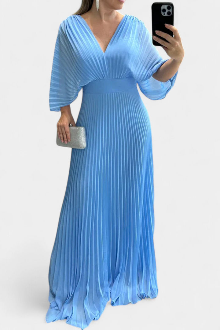 Odele Vestito Plissettato Fluido e Favorevole