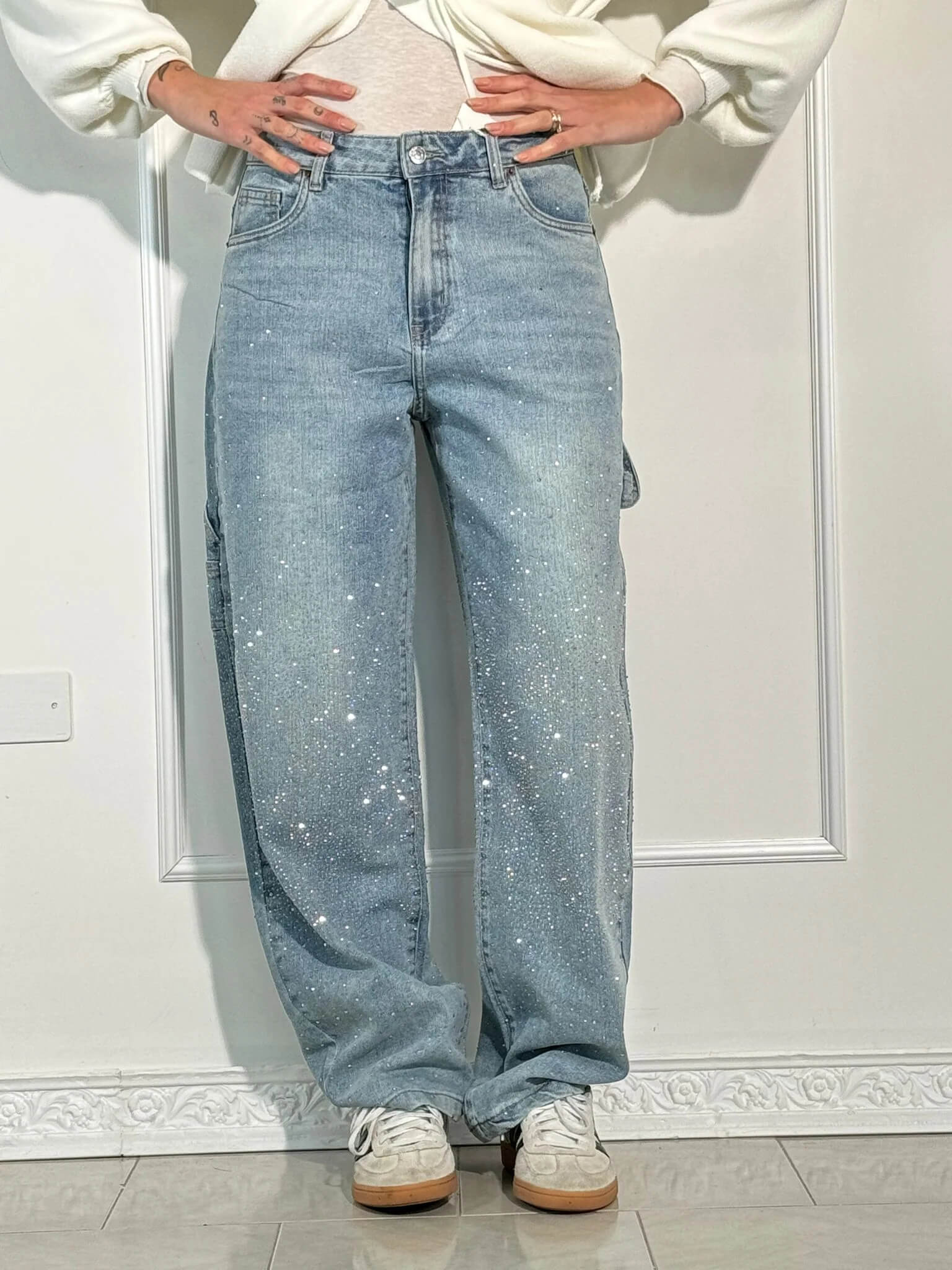 Victoria™ | Balloon Timmerman Shiny Denim Jeans