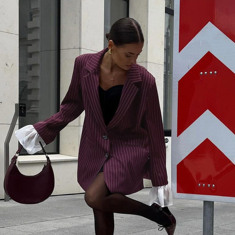 Sofia™ | Elvoru - Giacca da Suit Rosso Vino