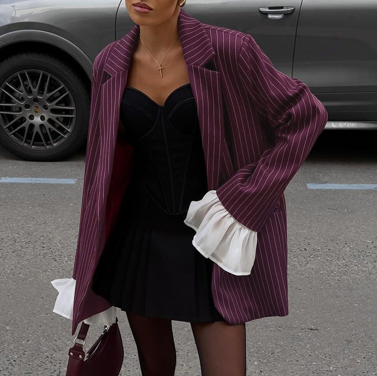 Sofia™ | Elvoru - Giacca da Suit Rosso Vino