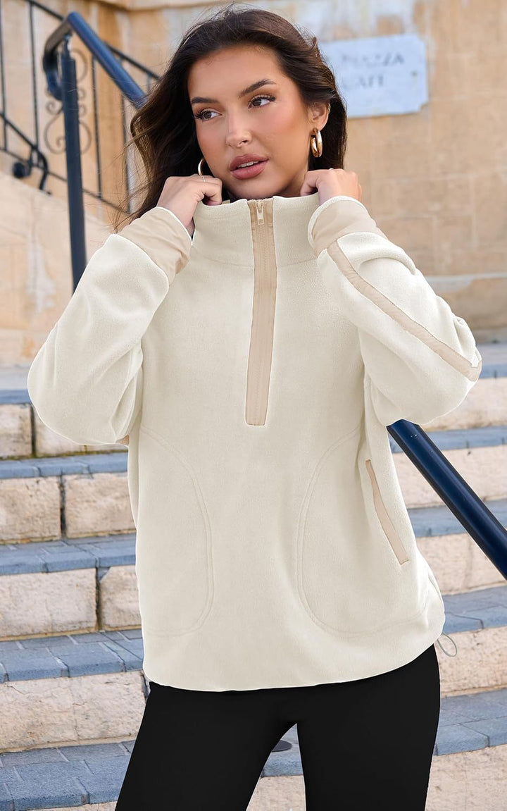 Sofia™ | Felpa con cappuccio ZipFusion bianca