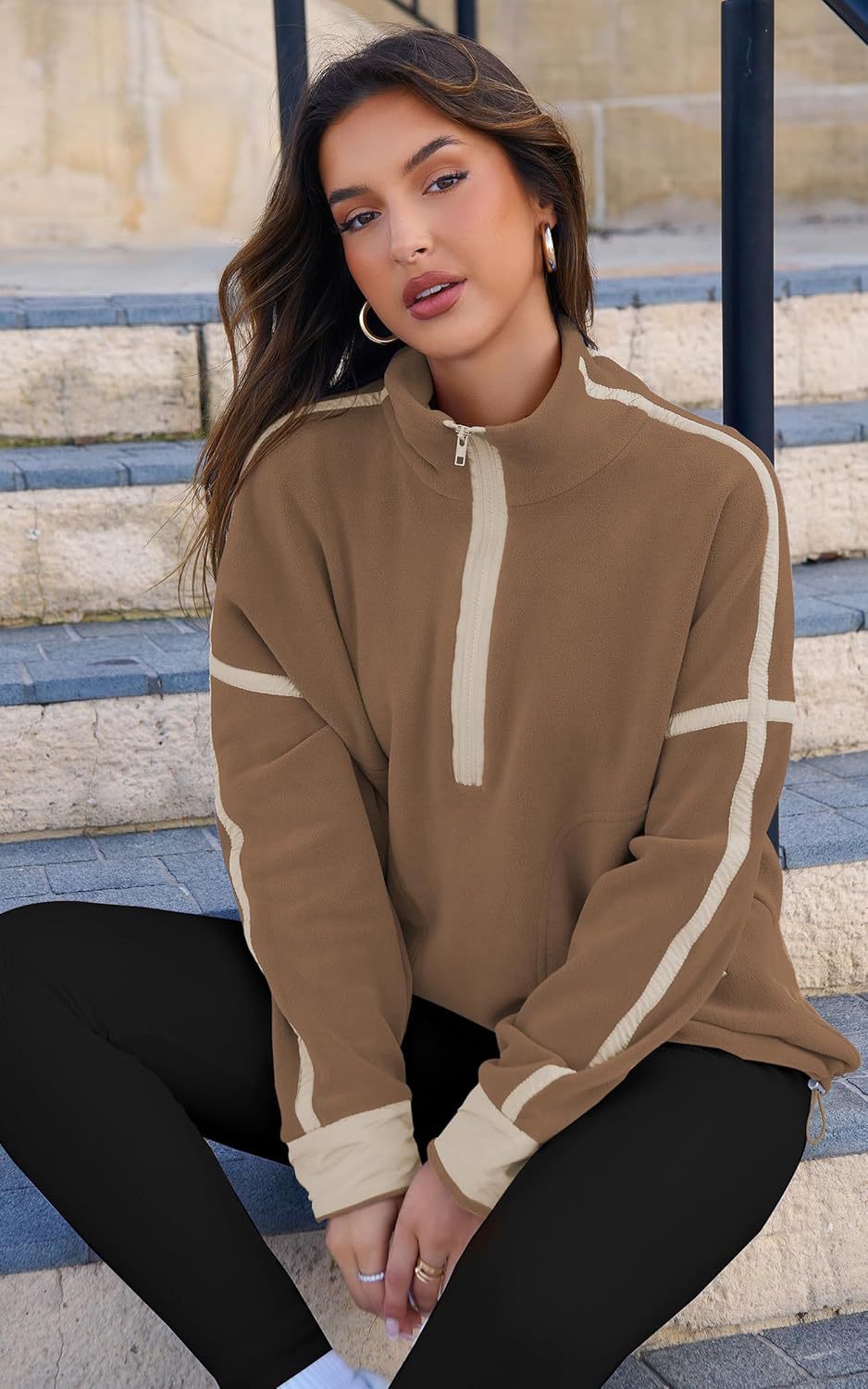 Sofia™ | Felpa con cappuccio ZipFusion in marrone