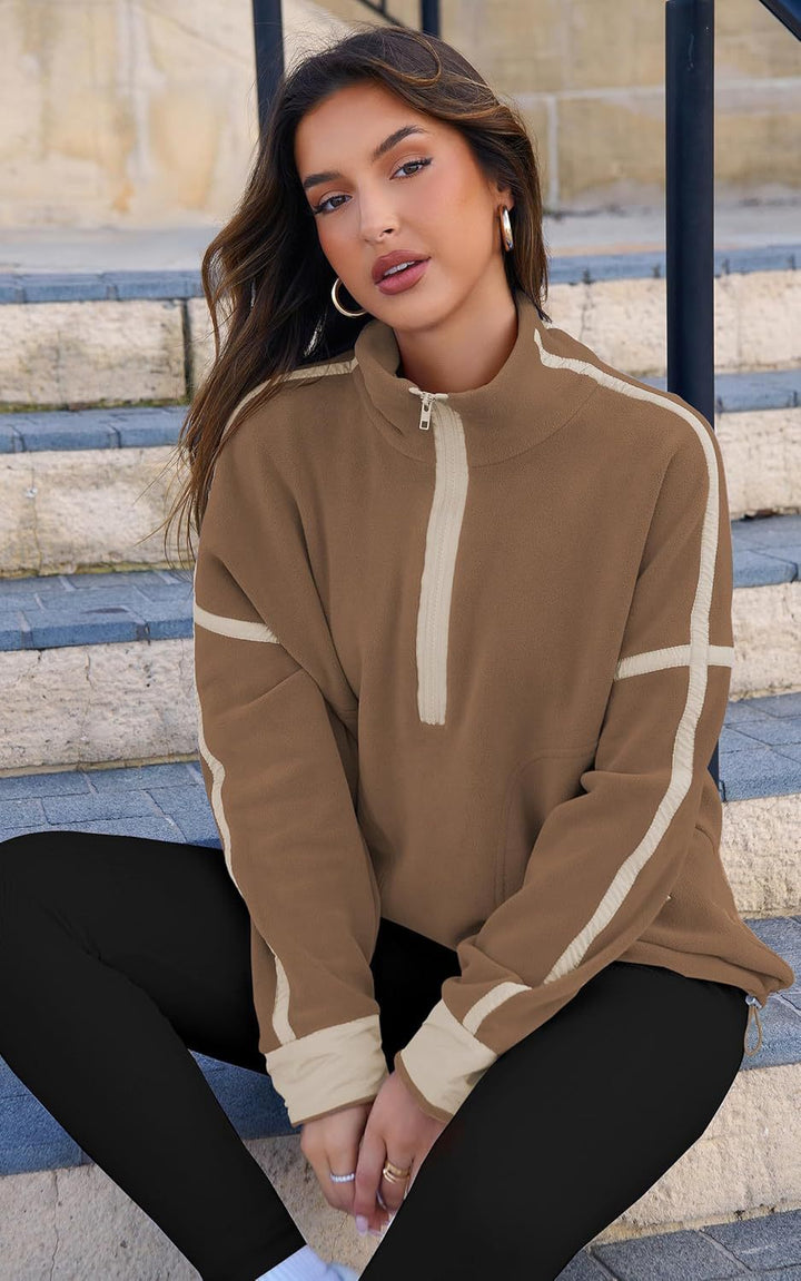 Sofia™ | Felpa con cappuccio ZipFusion in marrone