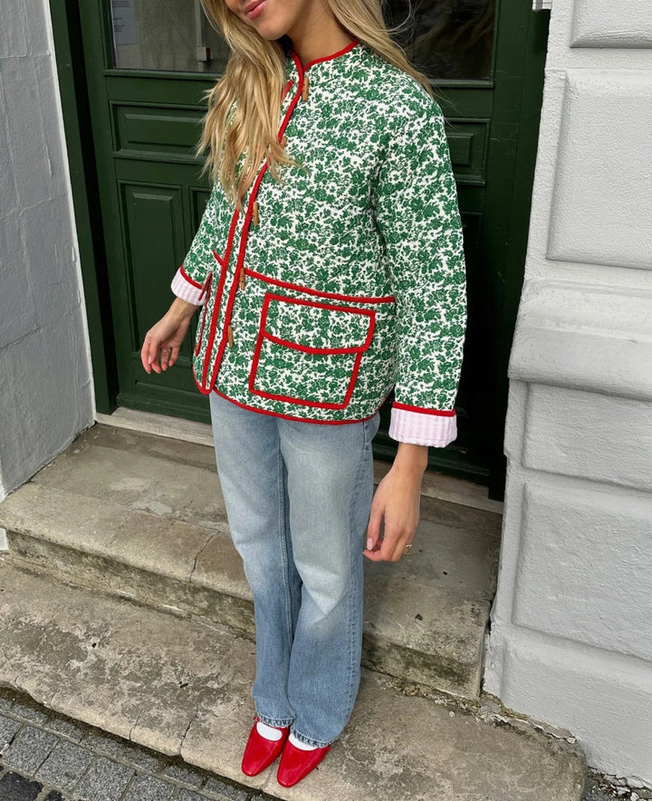 Sofia™ | GIACCA PATCHWORK CON STAMPA FLOREALE DI AMY