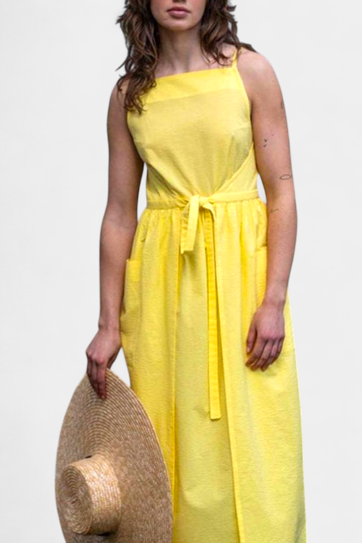 Dezi Vestito Lungo con Lacci Laterali