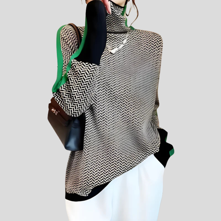 Clarabella - Maglione a Collo Alto Mélange