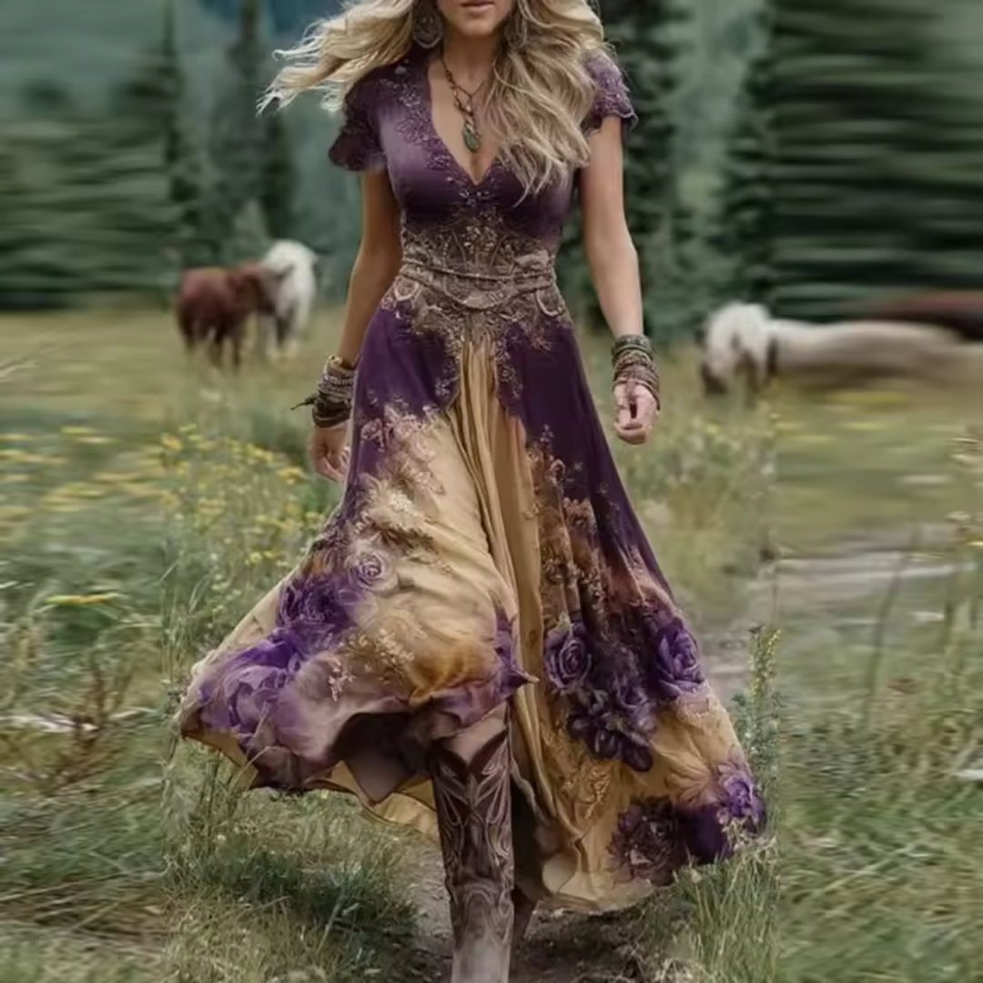 Celestine | Abito floreale sartoriale e fluido