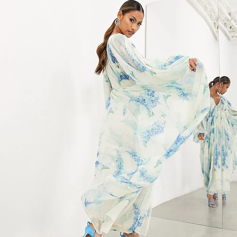 Melaya - Vestito Maxi Blu Oceano