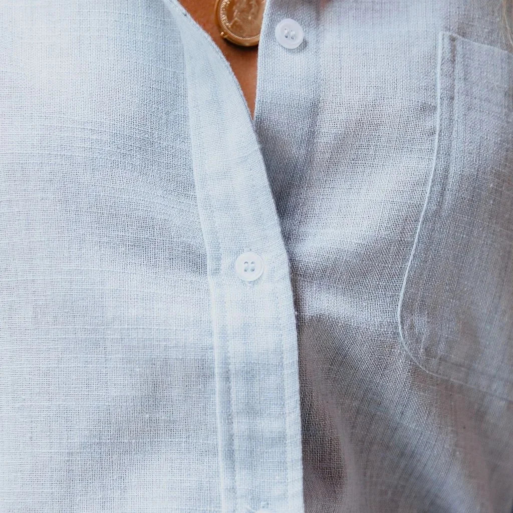 Victoria™ | Kandell Revere Shirt Crafted from Cotton-Linen