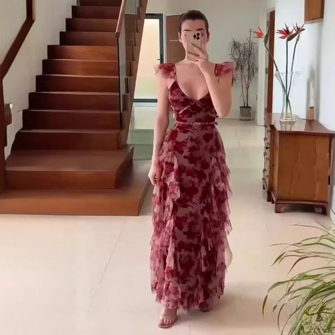 Flora - Abito floreale con ruches