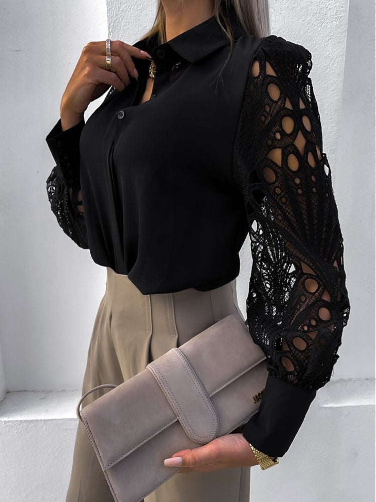 Victoria™ | Rachel L Blouse with Lace