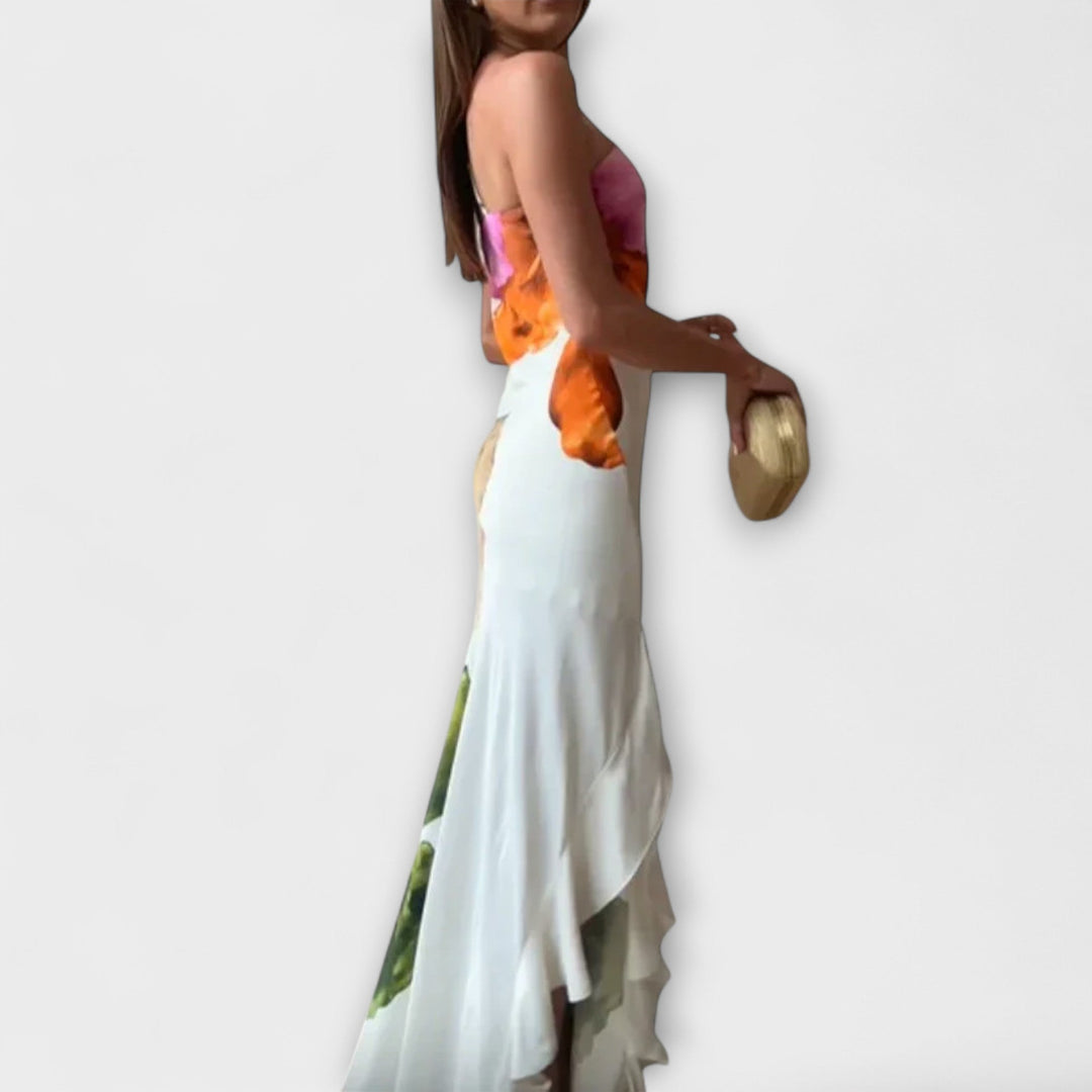 De Sapphire™  | Abito Maxi Patchwork Elegante