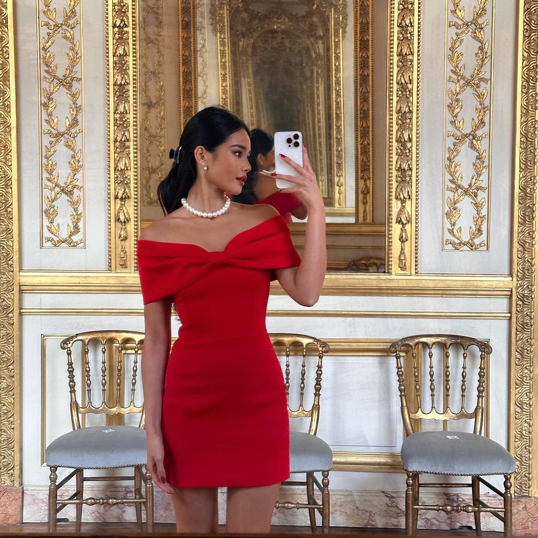 Sofia™ | Abito Amore Fiocco – Eleganza con spalle scoperte