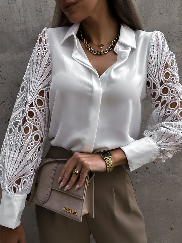 Victoria™ | Rachel L Blouse with Lace